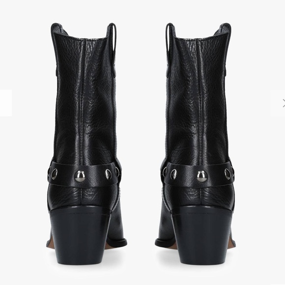KURT GEIGER CARVELA  Black Cowboy Studded  Boots - Picture 5 of 13